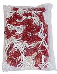 Chaîne plastique Rouge et Blanche - Ø 8mm x 25m en sac - SIGNAL - 1185081