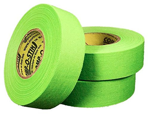 Comp-O-Stik 3 Rollen Neon Grün Hockeyschläger Lacrosse Bat Tuch Athletic Tape (3 Pack) Made in die USA 2,5 cm X 60 '
