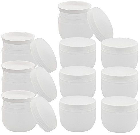 KunststoffdoseRun, Creme-Dose, 30 ml, m. Abdeckscheibe Kosmetex Kosmetikdose, matt, leer, 10× 30 ml