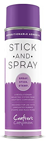 Crafter's STK-SPR Companion Stick & Spray - Unmounted Stamp Adhesive, Purple- package may vary