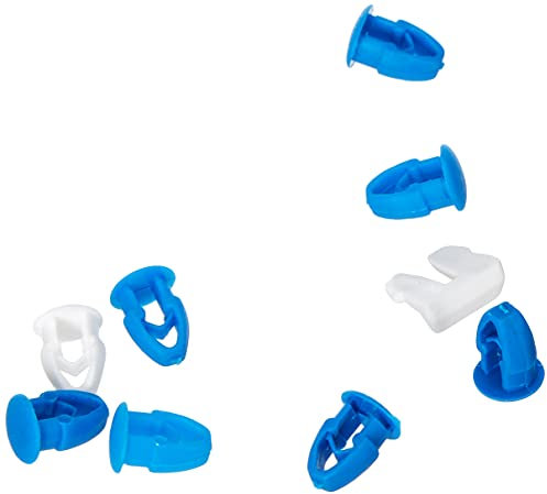 Cora 000116011 Kit 8 Bottoni, 7 Blu e 1 Bianco, 2 Fermi Centrali, Nero