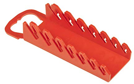 Ernst Manufacturing Gripper Stubby Wrench Organizer, 7 Tool, Red