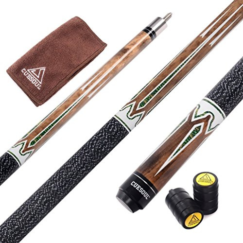 CUESOUL 58 Inch 19oz 1/2 Maple Billiard Stick Pool Cue Set 11.5mm/13mm Tip[Weight Adjustable]