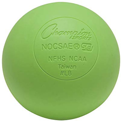 Champion Sports Official Size Rubber Lacrosse Ball, Green (Single)