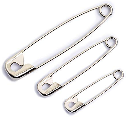 Prym Sicherheitsnadeln, 27/38/50mm, Sortiert, silberfarbig, 18 Stück, Stahl, 085120-1