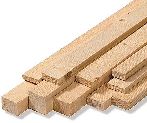 Pfeifer Listello Muro in Legno Abete Grezzo, 2,5x5x200 cm, Marrone, Rustico, Senza Finitura, Utilizzabile Interno/Esterno