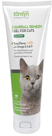 Tomlyn Laxatone Tuna-Flavored Hairball Remedy Gel for Cats and Kittens, 4.25oz