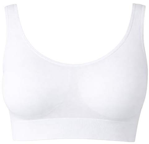 UnsichtBra Donna Set di 3 Reggiseni | Brassiere Senza Ferretto | Ultra Confortevole e Invisibile | Anti Sudore | Senza Cuciture | Elasticizzato e Traspirante | Nero, Bianco, Beige | Lingerie Cotone