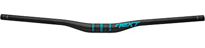 NEXT-Lenker erhöht um 20 mm – 35 x 760 – Carbon/Türkis