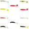10 STK Mini Softbaits Gummifische Angel Köder Forelle Kunstköder Barsch Shads (3 cm - Mix)