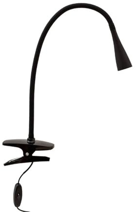 Lindby LED Klämlampa 'BARIS' (modern) i Svart av metaller för arbetsrum/kontor (1 lamor, glödlampor ingår) - Bordslampa, läslampa, sänglampa, sängbordslampa