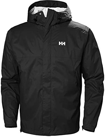 Helly Hansen Loke Regenjacke 990 für Herren, wasserdicht, winddicht, atmungsaktiv, schwarz, Größe L.