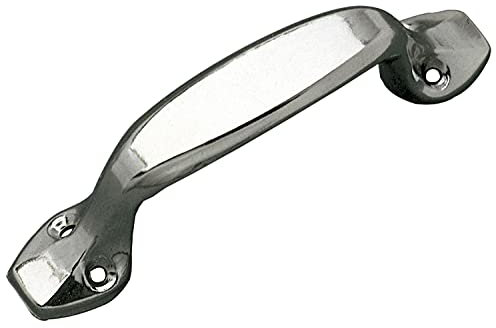 Amig - Maniglia multiuso Mod.5 in acciaio rifinito in cromo lucido | Maniglia ideale per posizionare orizzontale o verticale su cassetti e porte di tutti i tipi di mobili e armadi | Misura: 85 mm