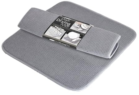 Venteo Tapis Egouttoir Vaisselle Cuisine Microfibre Absorbante | Accessoire Evier Protection Surface Delicate | Séchage Vaisselle Organisation Plan De Travail Cuisine | Absorption Eau Condensation