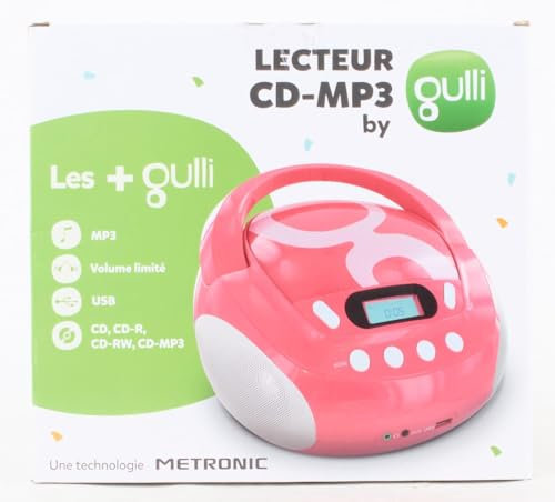 METRONIC Gulli 477148 Lecteur CD-MP3 avec Port USB - Rose