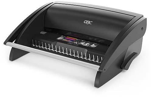 GBC CombBind C110 Binding Machine, 12 Sheet Punch Capacity, 195 Sheet Binding Capacity, A4, Black, 4401844