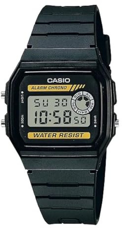 Casio Reloj digital de cuarzo Unisex F-94WA-9D - Alarma, Crono, Lux - Caucho Negro