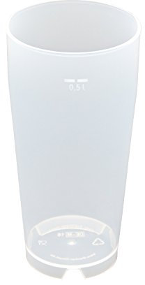 Gebr. Kohlmeier GmbH 25 Stück Mehrwegbecher 0,5 l, Polypropylen, transparent
