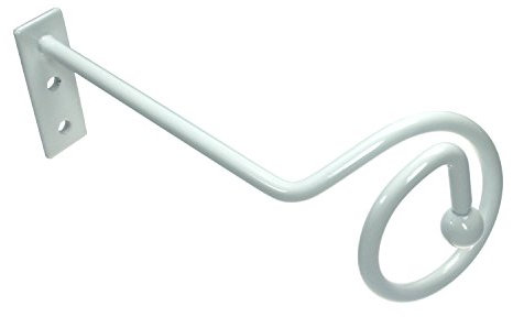 Flairdeco Drapierhaken / Raffhaken, Metall, Weiß, 1 Paar