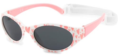 Kiddus Gafas de Sol Infantil Polarizadas 2 a 4 Años Niño Niña, UV400 CAT3, Flexibles con Banda Ajustable de Neopreno, Protección 100% UVA UVB, Certificación CE ISO REACH