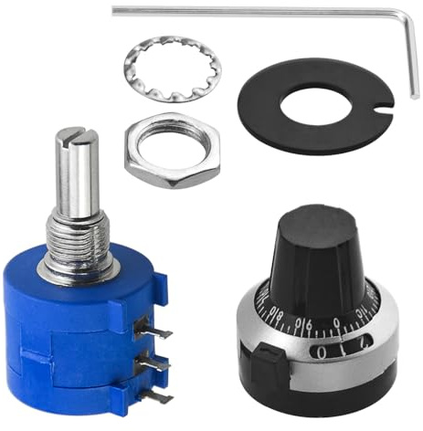 WMYCONGCONG 1 potenciómetro de precisión ajustable 3590S-2-502L 5K Ohm con perilla giratoria de 10 vueltas