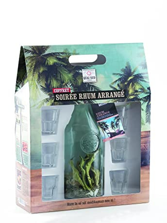 Valisette Soirée Rhum Arrangé pour préparation QUAI SUD (1 carafe 70g + 6 petits verres)