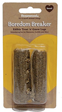 Rosewood Boredom Breaker Edible Treat 'N' Gnaw Log, Rabbit Treats & Small Animal Treats