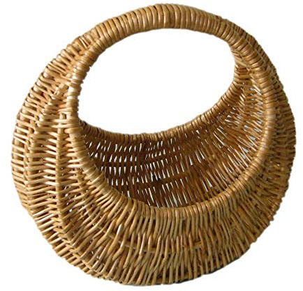 Red Hamper Wicker Shopping Basket, Brown, One Size