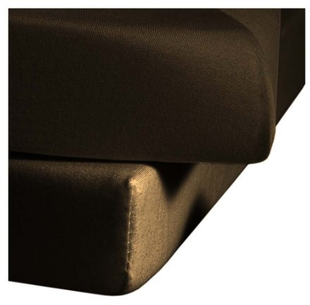 fleuresse Comfort Spannbettlaken (96 % Baumwolle, 4 % Elasthan), mit Rumdumgummizug, Ökotex Standard 100, für Matratzen bis 26 cm Höhe, 90 - 100 x 200 - 220 cm, dunkelbraun