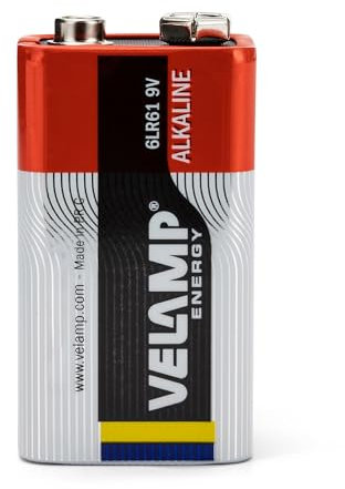 Velamp 6LR61/1BP Batteria 6LR61 Transistor 9V BL, Rosso