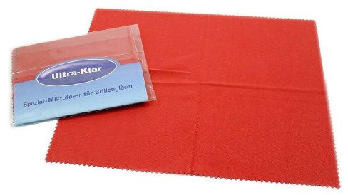 Ultra-Klar Microfaser Brillenputztuch (1, burgundrot)