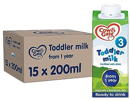 Cow and Gate 1 to 2 Years Growing Up Milk 200 ml (Pack of 15)