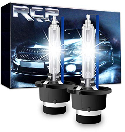 RCP - D2S8 - (A Pair) D2S/ D2R 8000K Xenon HID Replacement Bulb Ice Blue Metal Stents Base 12V Car Lamps Head Lights 35W