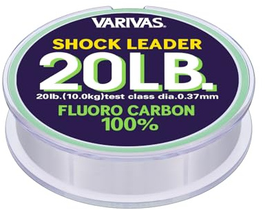 Varivas Shock Leader 100% Fluorocarbon - 30m - 20Lbs - 0,37mm - 9Kg