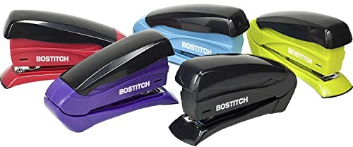 Bostitch Office Inspire 15 Sheet Stapler - One Finger, No Effort, Spring Powered Stapler - Assorted Colors, No Color Choice (1491)