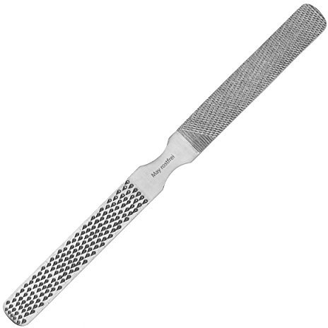 May - Hornhautraspel - Hornhautentferner - Hornhautfeile - 4-Seitig - rostfreier Edelstahl