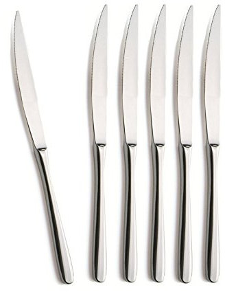 6 pieza Carne Cuchillos – Menú Cuchillo llano Cuchillo Cuchillo – Liselle