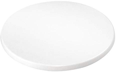 Bolero Plateau de table rond Bolero 600mm blanc cassé, Blanc, 30(H) x 600(Ø)mm, Plateau de table en bois aggloméré haute densité, revêtement extérieur, GG645