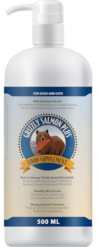 Olio di pesce Grizzly per cani, 500 ml