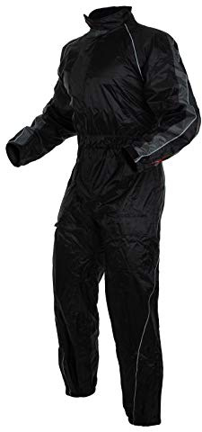 A-pro Combinaison Antipluie Nylon Etanche Motard Moto Doublure Reflechissant gris L