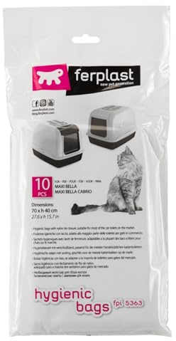 Ferplast Fpi 5363 Hygienic Bags for Maxi BELLA- Hooded Litter Tray – Pack of 4