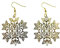 Miniblings Eisblumen Ohrringe Schneeflocke Eisblume Weihnachten Xmas golden filigran 5 - Handmade Modeschmuck I Ohrhänger Ohrschmuck vergoldet