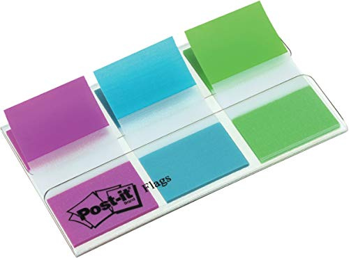 Post-it Index 680-PBG, 79x49 marcadores. Disp. funda 3x20. Colores: verde, azul y violeta. 1 pack