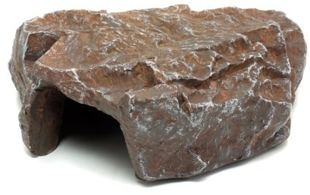 Komodo Brown Rock Den Safe Reptile Hideout Basking Habitat Terrarium, Vivarium & Aquarium Natural Looking Cave Décor - Large