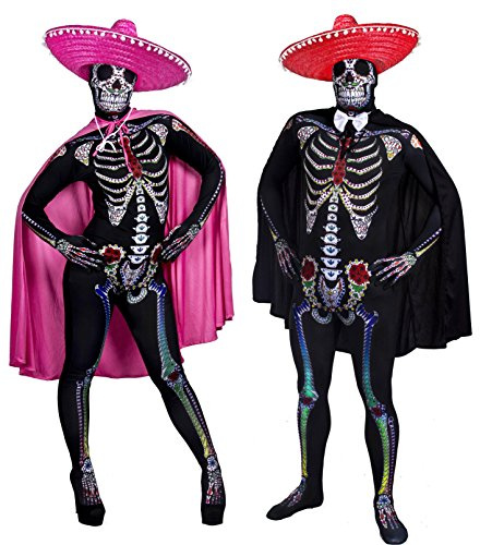 ILOVEFANCYDRESS - Disfraz de pareja Día de los muertos para adultos (talla S - XL)