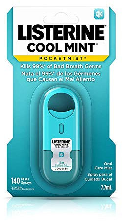 Listerine spray alla menta fresca 7,7 ml di mal di gola profuma di collutorio