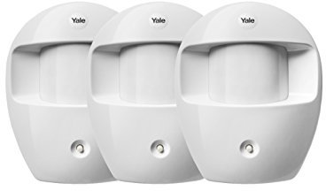 Yale EF-3PIR Easy Fit Alarm Accessory PIR Motion Detectors, Pack of 3, White, Motion Activated, Accessory for SR & EF Alarms, 868MHz technology