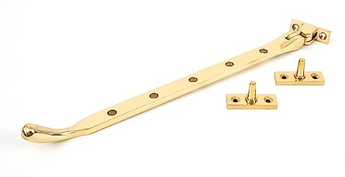 From The Anvil Polished Brass 12 Inch Peardrop Stay