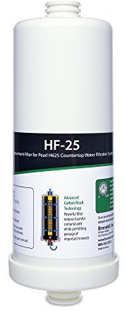 Brondell HF-25 Carbon Block Water Filter Replacement for Pearl Countertop Filtration System