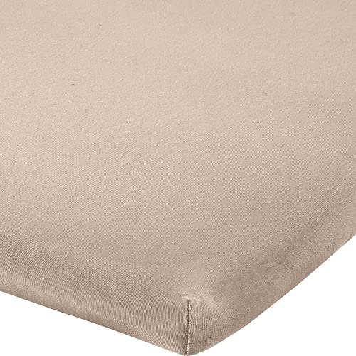 Erwin Müller Topper-Spannbettlaken Freising Elasthan-Jersey-Stretch - beige Größe 90x190 cm - 100x220 cm - dehnbar, antipilling, bügelfrei, Rundumgummi